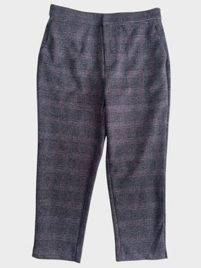 ModCloth Gray Plaid Trousers with Pink Windowpane